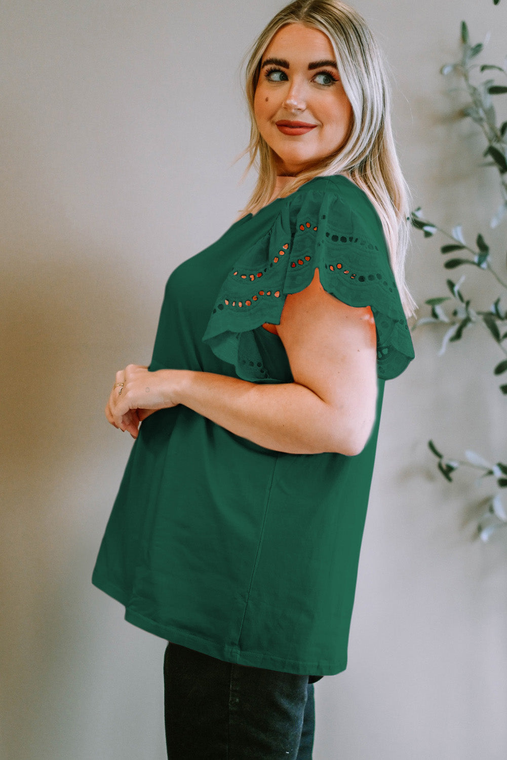 Flutter Sleeve Top, 1XL-3XL