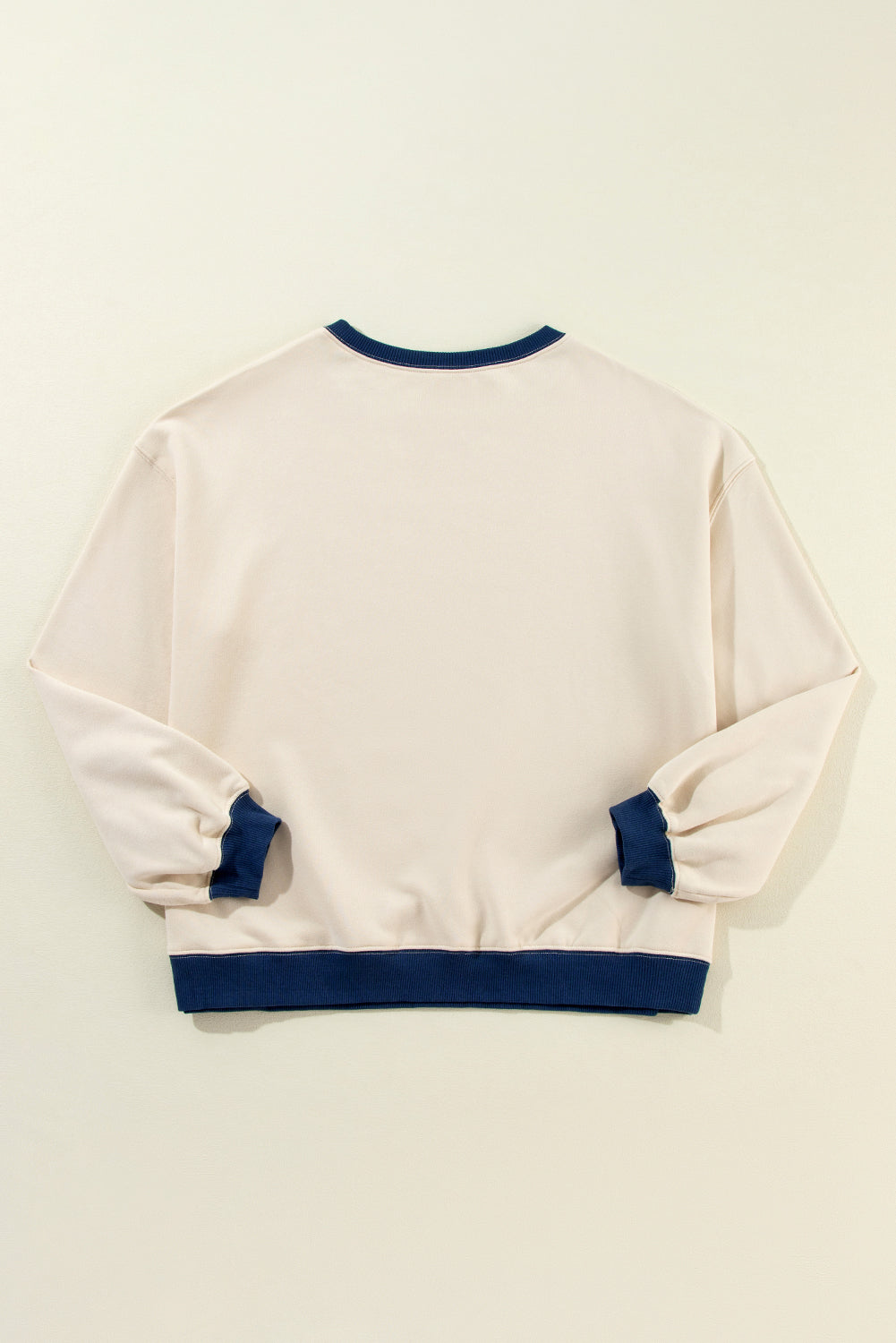 Color Block Patch Drop Shoulder Oversized Sweatshirt, S-2XL, two color choices