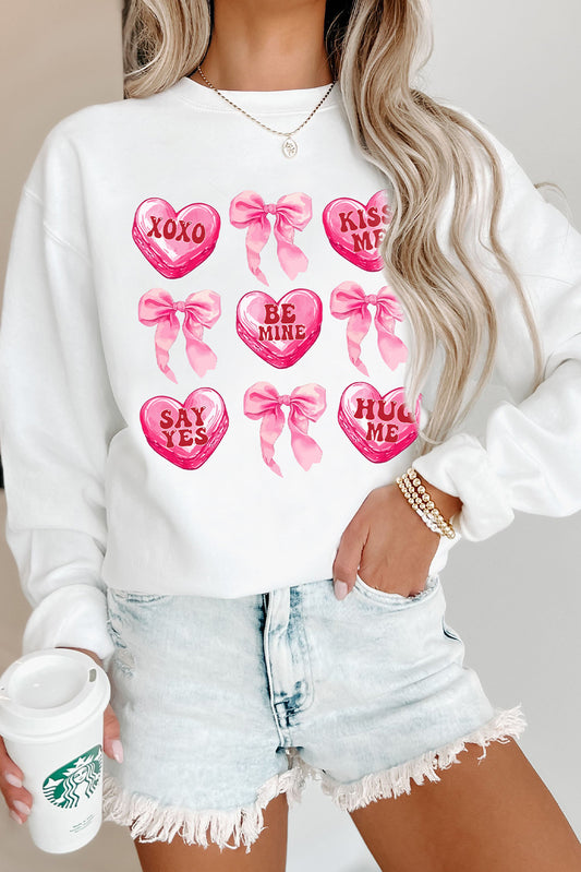 Bless Your Heart Valentine Candy Heart & Bow Sweatshirt