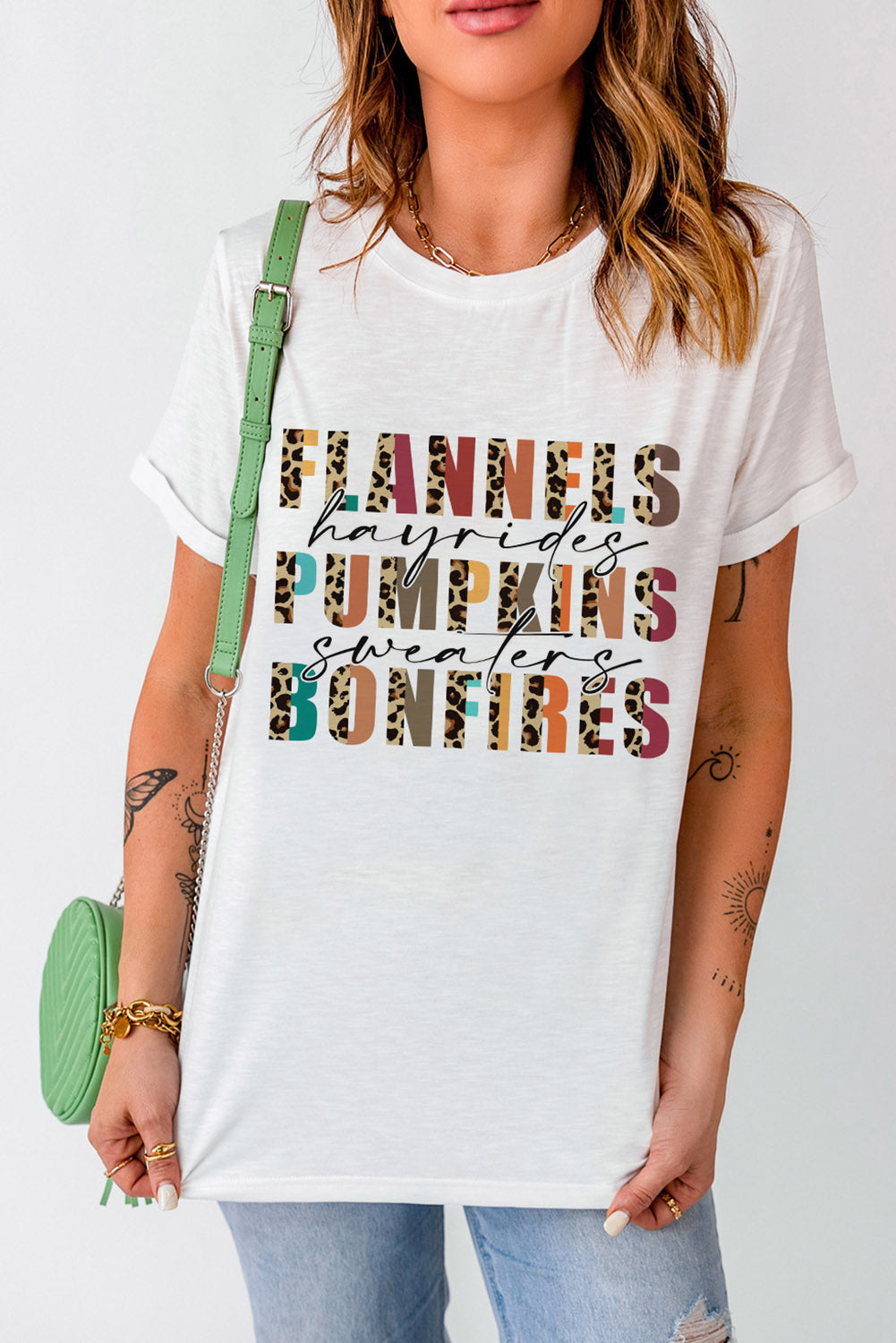 Flannels Hayrides Pumpkins Bonfires Graphic Tee, S-2XL