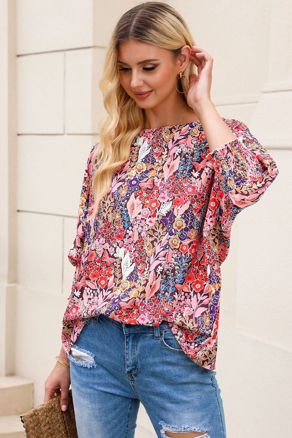 A BH FAVE! Crinkle Texture Puff Sleeve Top, S-2XL, Several color choices!