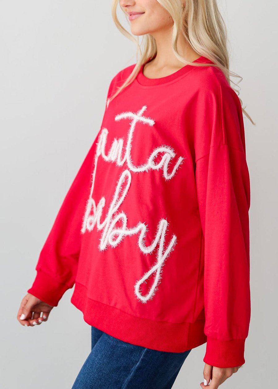 Santa Baby Tinsel Graphic Sweatshirt, S-2XL