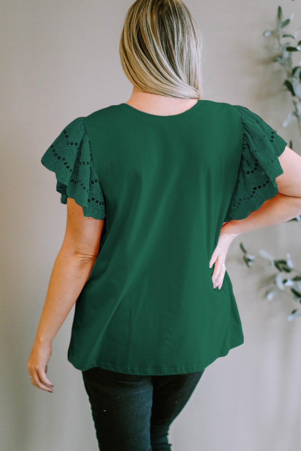 Flutter Sleeve Top, 1XL-3XL