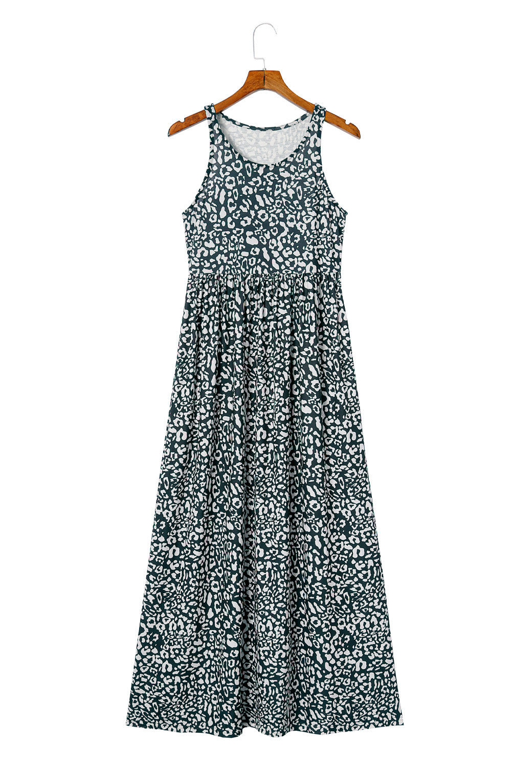 Leopard Print Sleeveless Maxi Dress, S-3X, Several color choices!