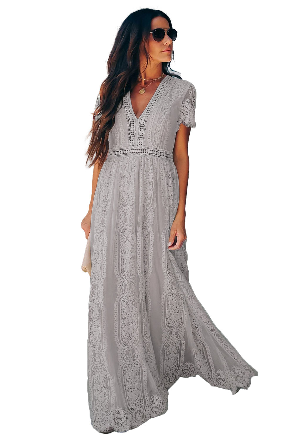 Lace Maxi Dress, S-2XL, several color choices