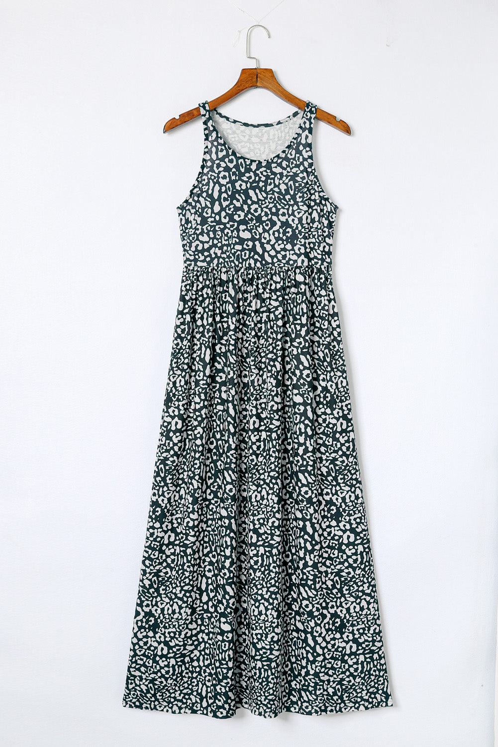 Leopard Print Sleeveless Maxi Dress, S-3X, Several color choices!