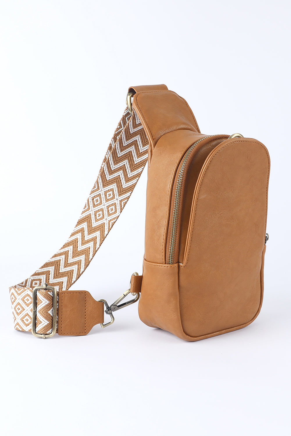 Faux Leather Zipped Crossbody, several color choices