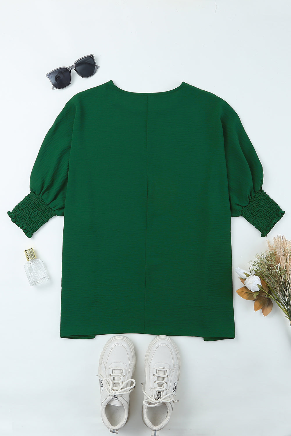 A BH FAVE! Crinkle Texture Puff Sleeve Top, S-2XL, Several color choices!