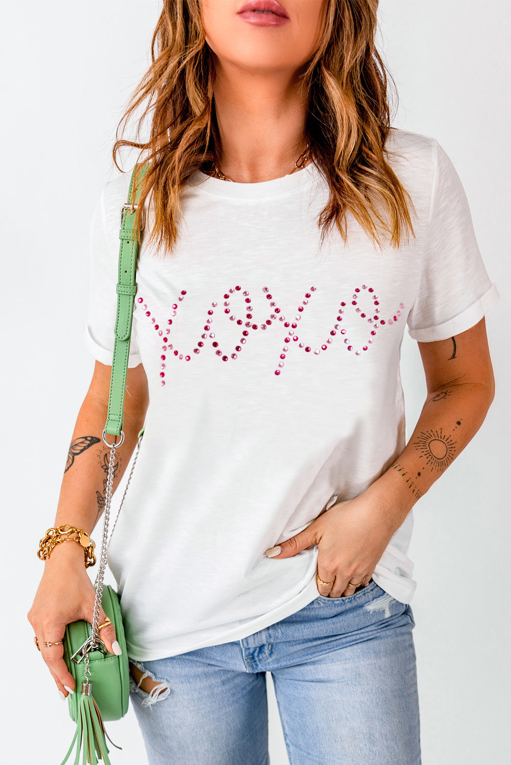 Rhinestone XOXO Valentine Tee, S-2XL