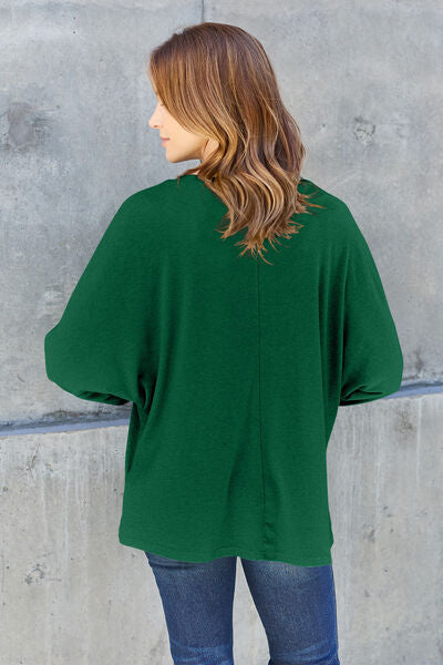 Round Neck Long Sleeve T-Shirt, S-3XL, several color choices