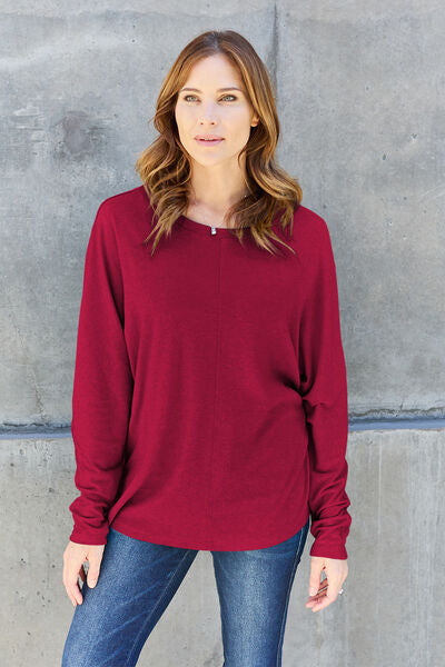 Round Neck Long Sleeve T-Shirt, S-3XL, several color choices