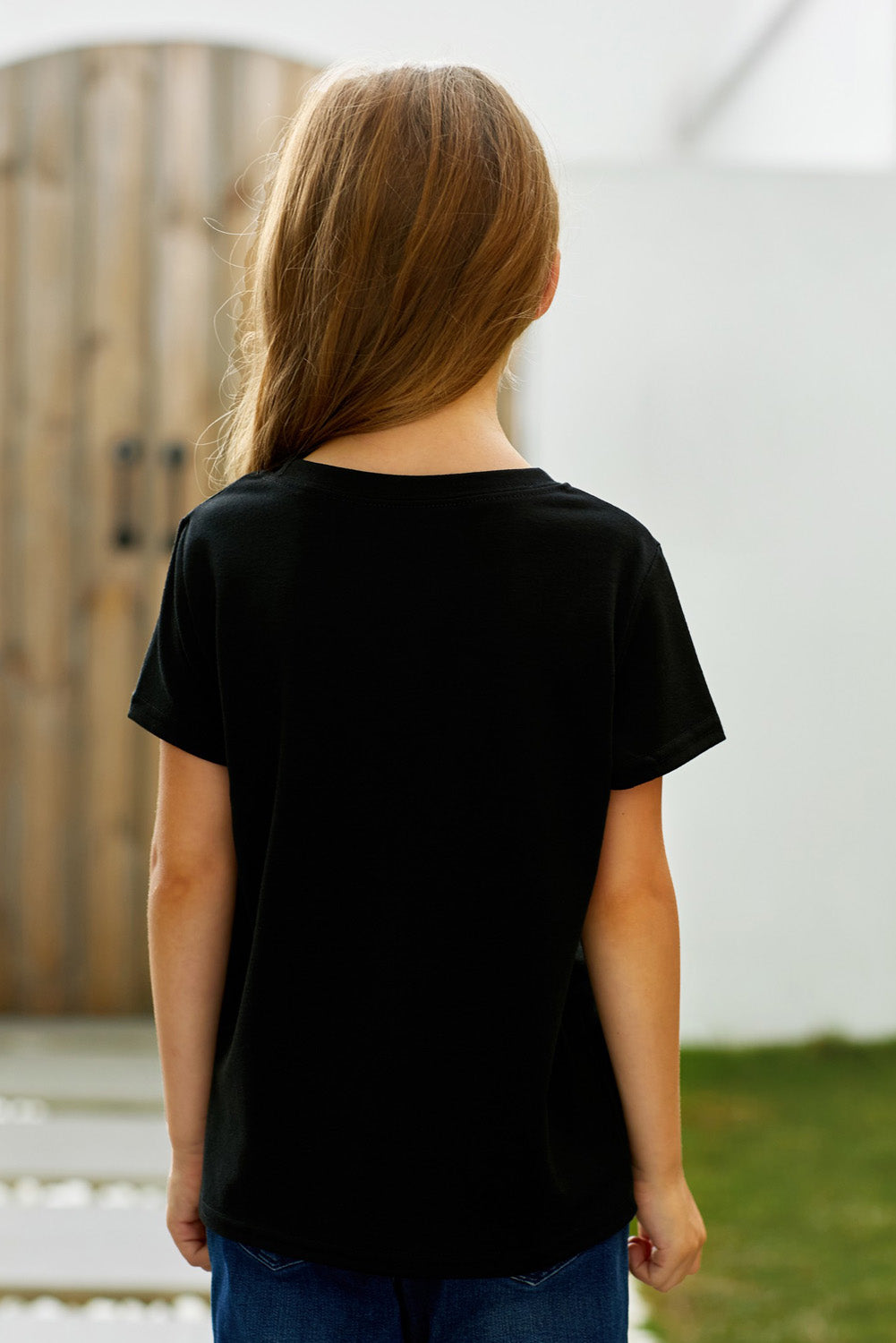 Mini Graphic Round Neck Tee Shirt, 4Y-13Y, Two color choices!