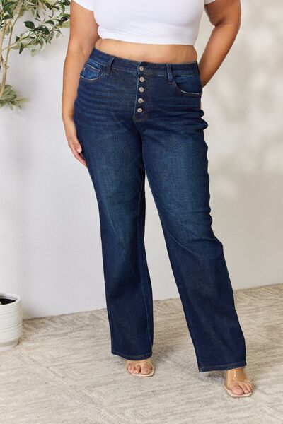 Kancan Full Size Mid Rise Flare Jeans, Sz 1-3XL