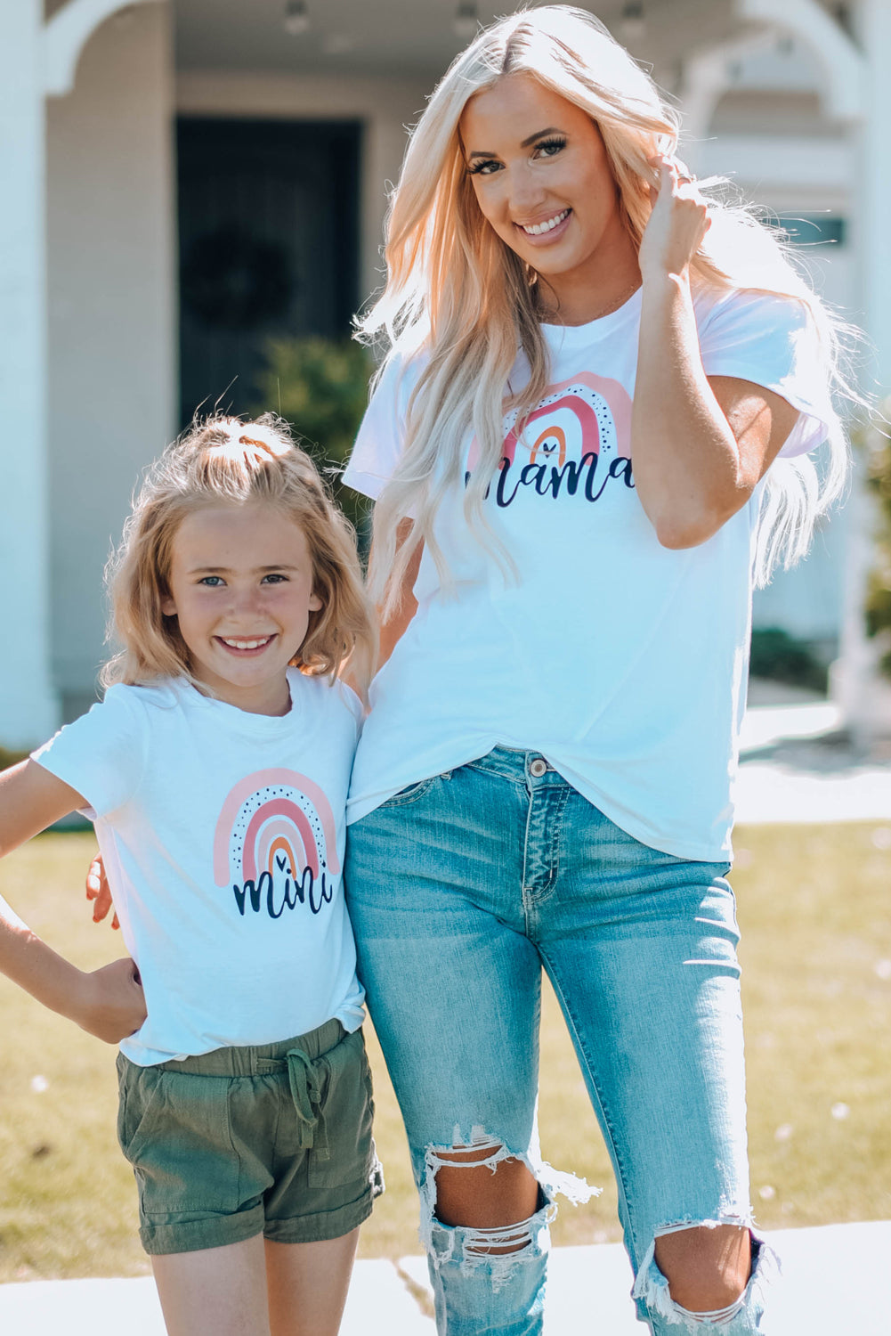 Mama Graphic Round Neck Tee Shirt, S-2XL, Two color choices!